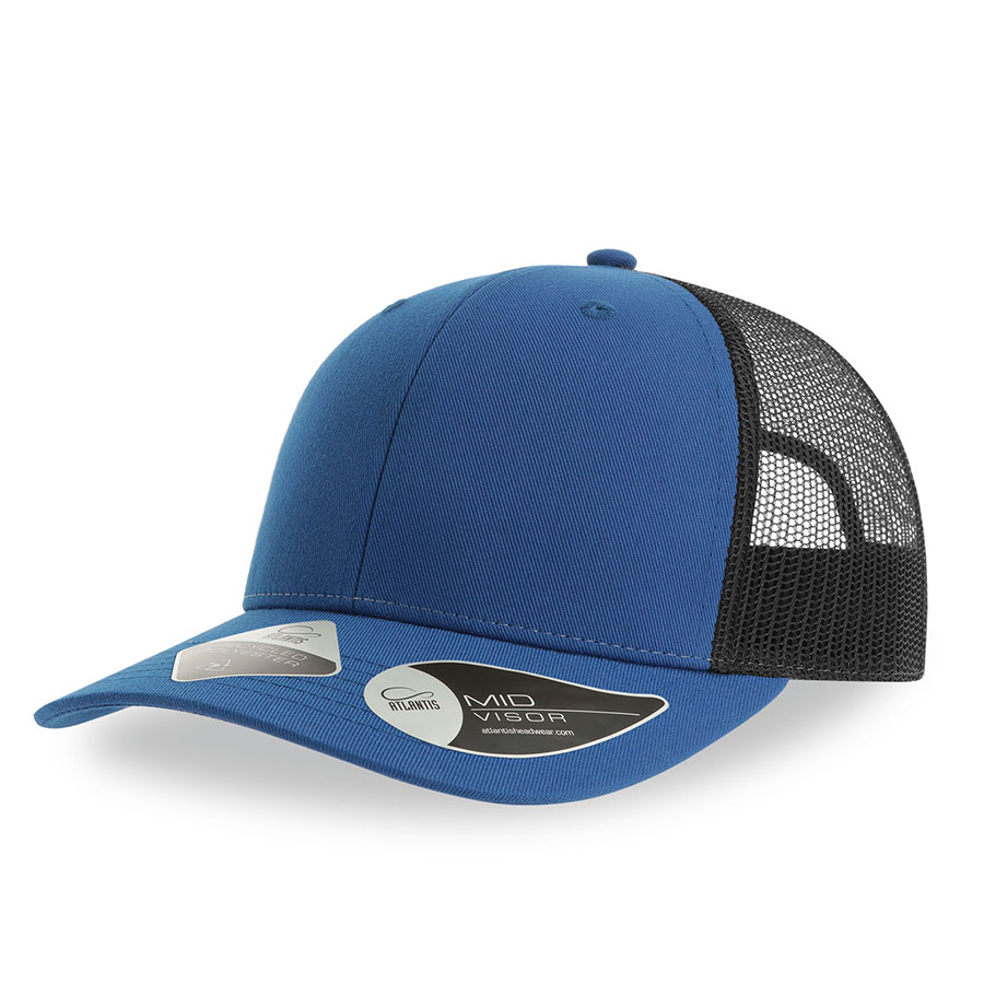 Бейсболка BRYCE, 6 клиньев, пластиковая застежка, переработанный полиэстер, синий-0