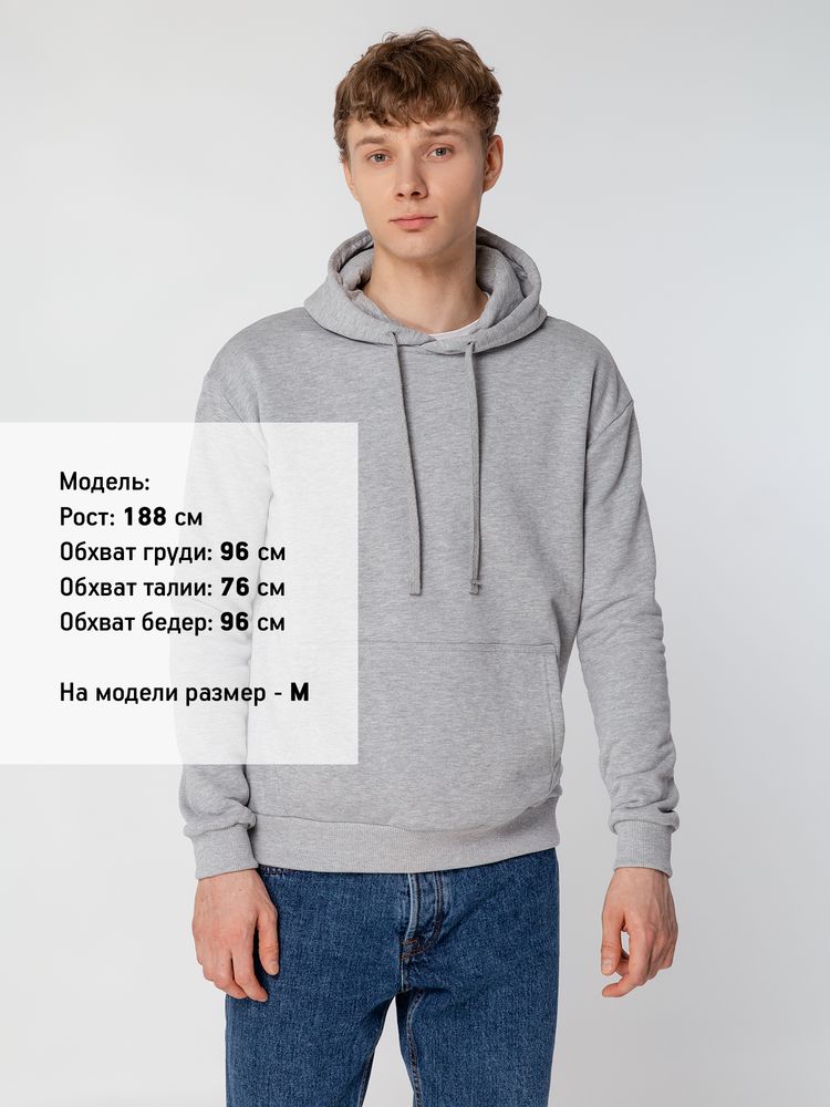 Толстовка с капюшоном Unit Kirenga Heavy, серый меланж-3