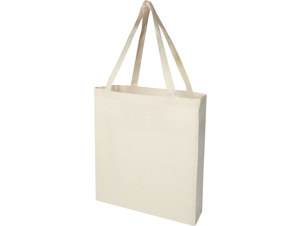 Madras эко- сумка с ластовицей из переработанного хлопка, сертифицированного согласно GRS, плотностью 140 г/м² - Натуральный-0