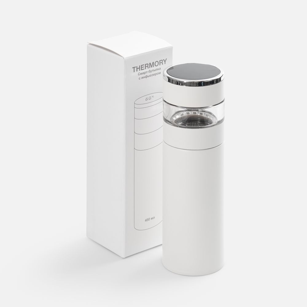Смарт-бутылка с инфьюзером Thermory, белая-3