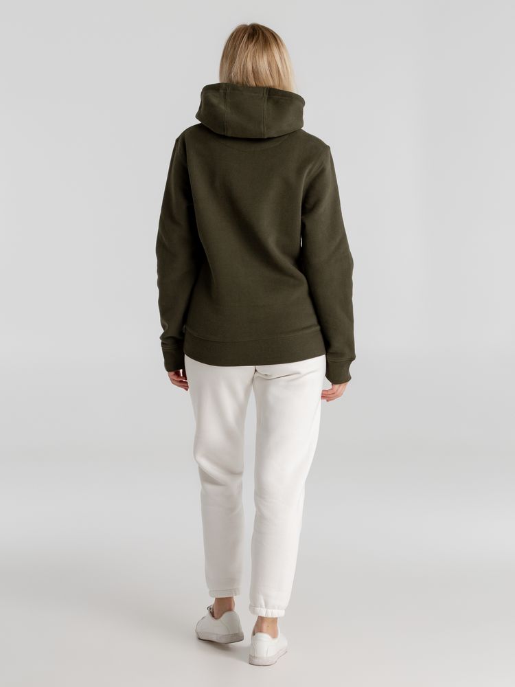 Толстовка с капюшоном унисекс King, хаки-7