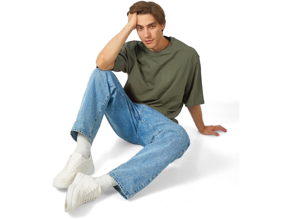 Футболка Berlin к/р оверсайз, 100% хлопок, 180гр, хаки-3