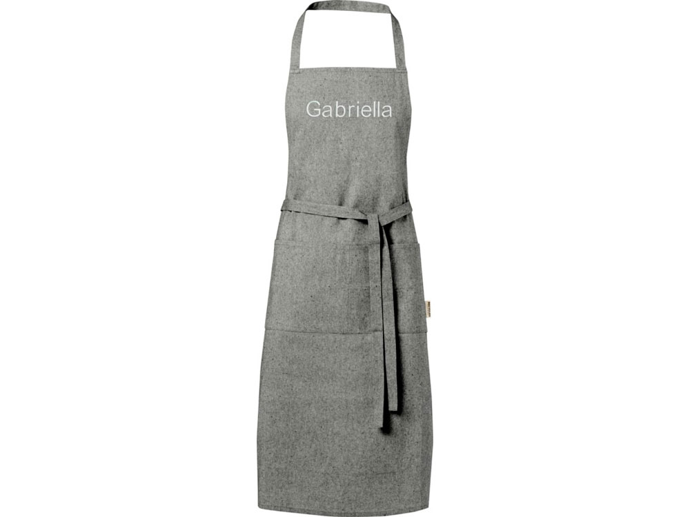 Pheebs 200 g/m2 recycled cotton apron, черный-4