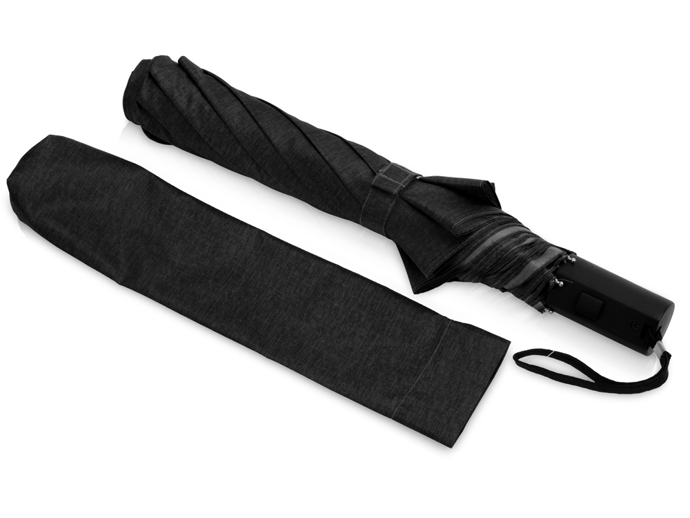 Зонт-полуавтомат Flick, черный-2