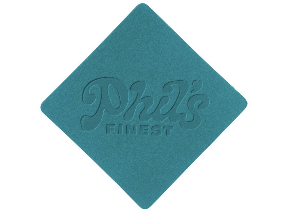 ПАТЧ РОМБ nubuk (голубой) 7,6 х 7,6 см-2