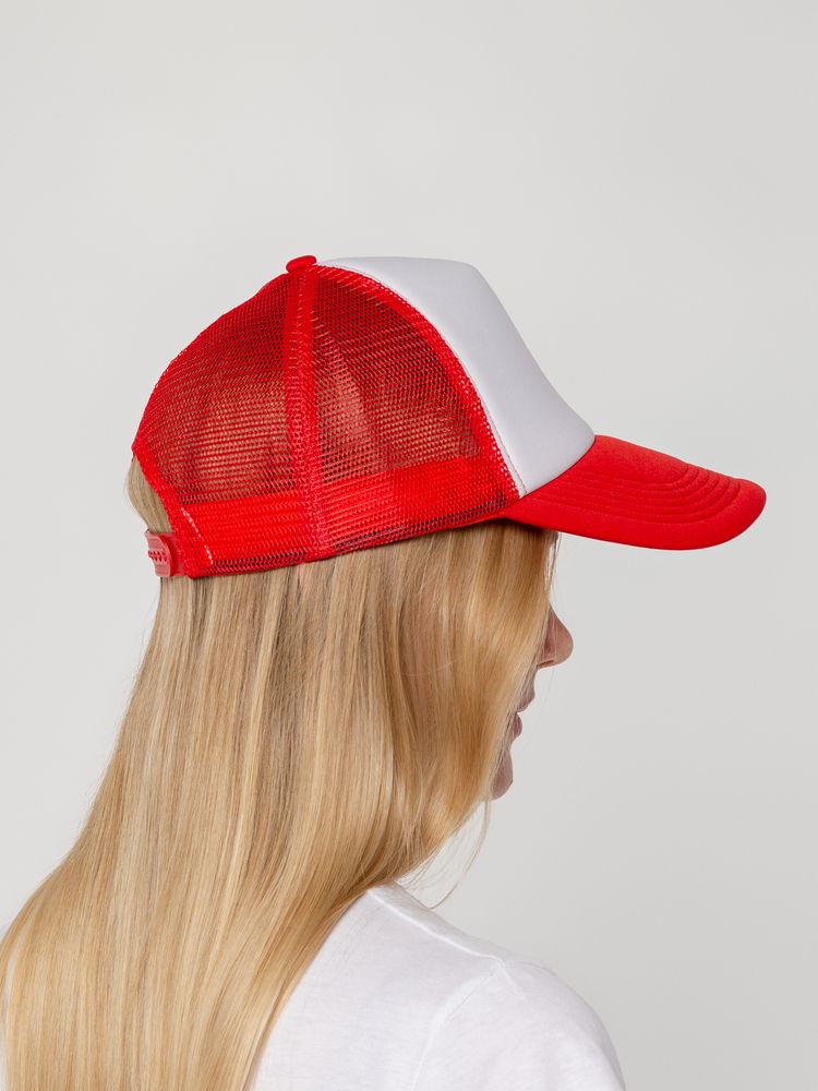 Бейсболка Sunbreaker, красная с белым-4