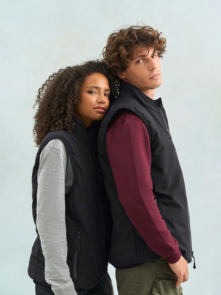 Жилет софтшелл унисекс Falcon BW, темно-серый-4