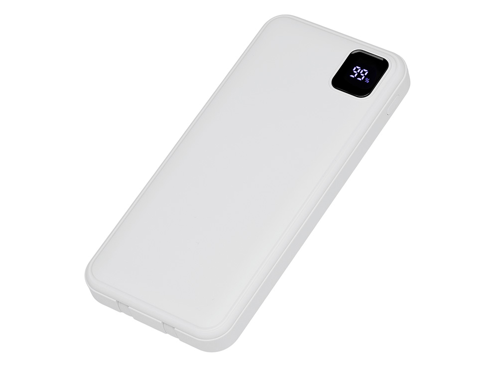 Внешний аккумулятор со встроенными кабелями Фрэйм, 10000мач, белый-0