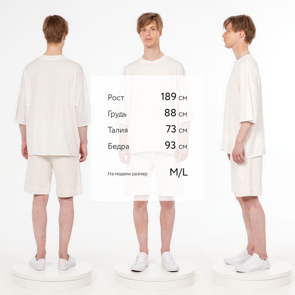 Футболка унисекс оверсайз T1, молочно-белая-6