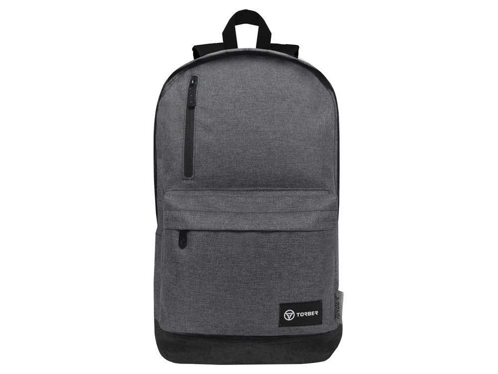 Рюкзак TORBER GRAFFI, серый, полиэстер меланж, 46 х 29 x 18 см-0