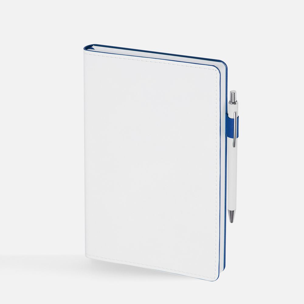 Ежедневник White Shall, недатированный, бело-синий-2