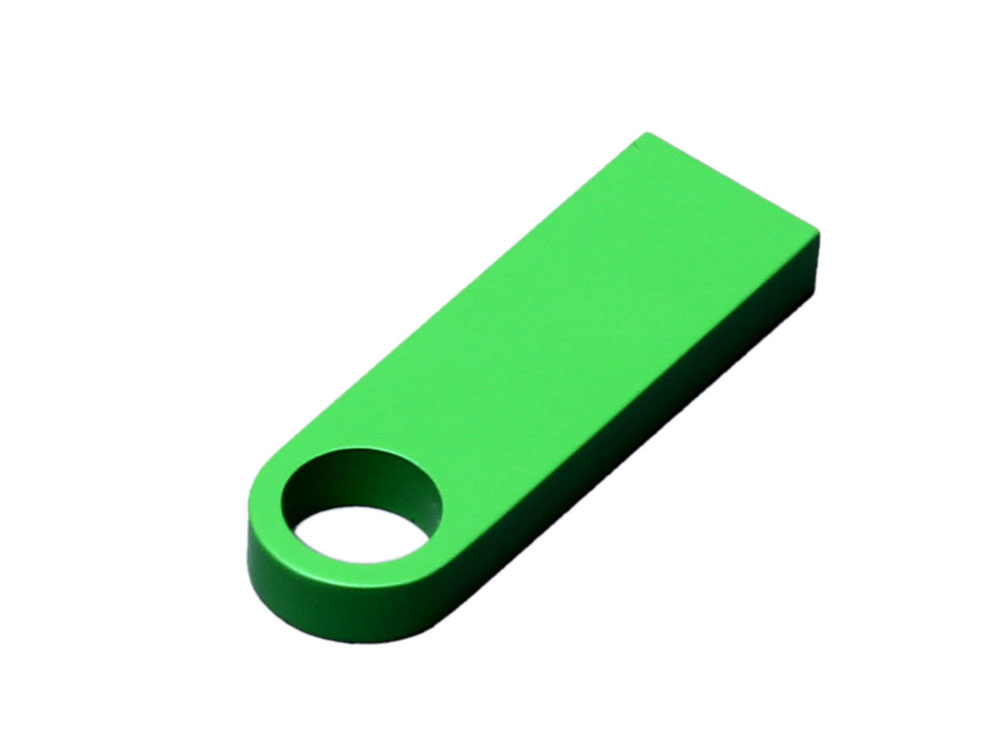 USB 2.0-флешка на 8 Гб с мини чипом и круглым отверстием, зеленый-1
