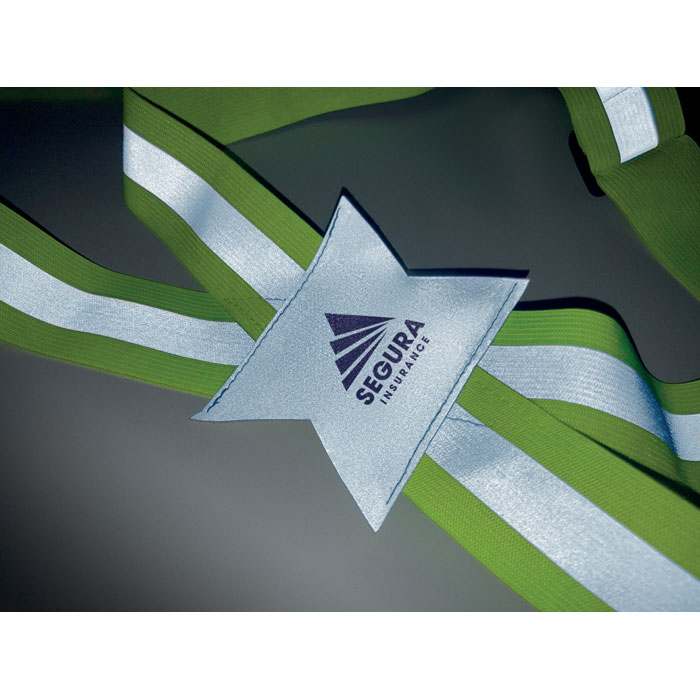 Пояс светоотражающий, неоновый зеленый цвет-1