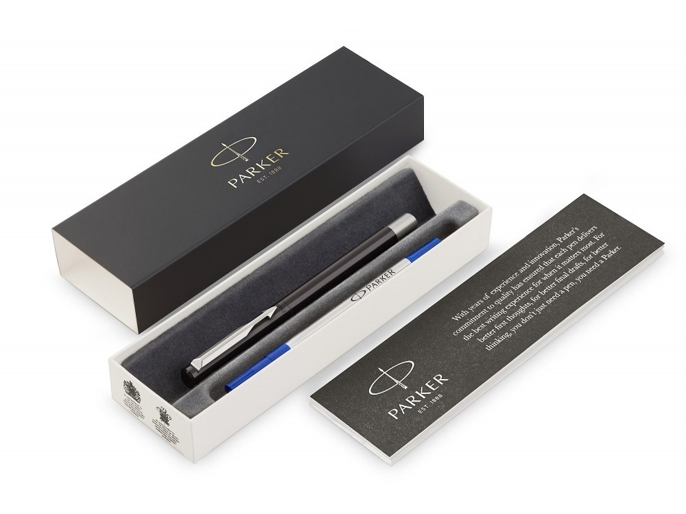 Ручка роллер Parker Vector Standard Black CT, черный-1