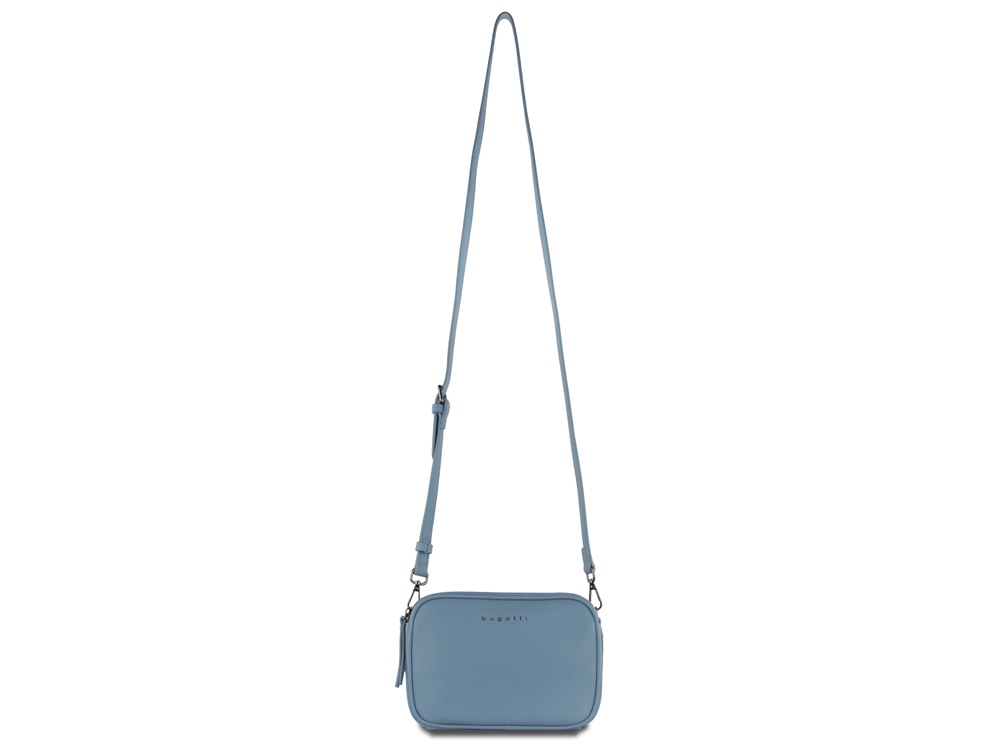 Сумка кросс-боди женская BUGATTI Almata, голубая, полиуретан, 21,5х6х15 см-8