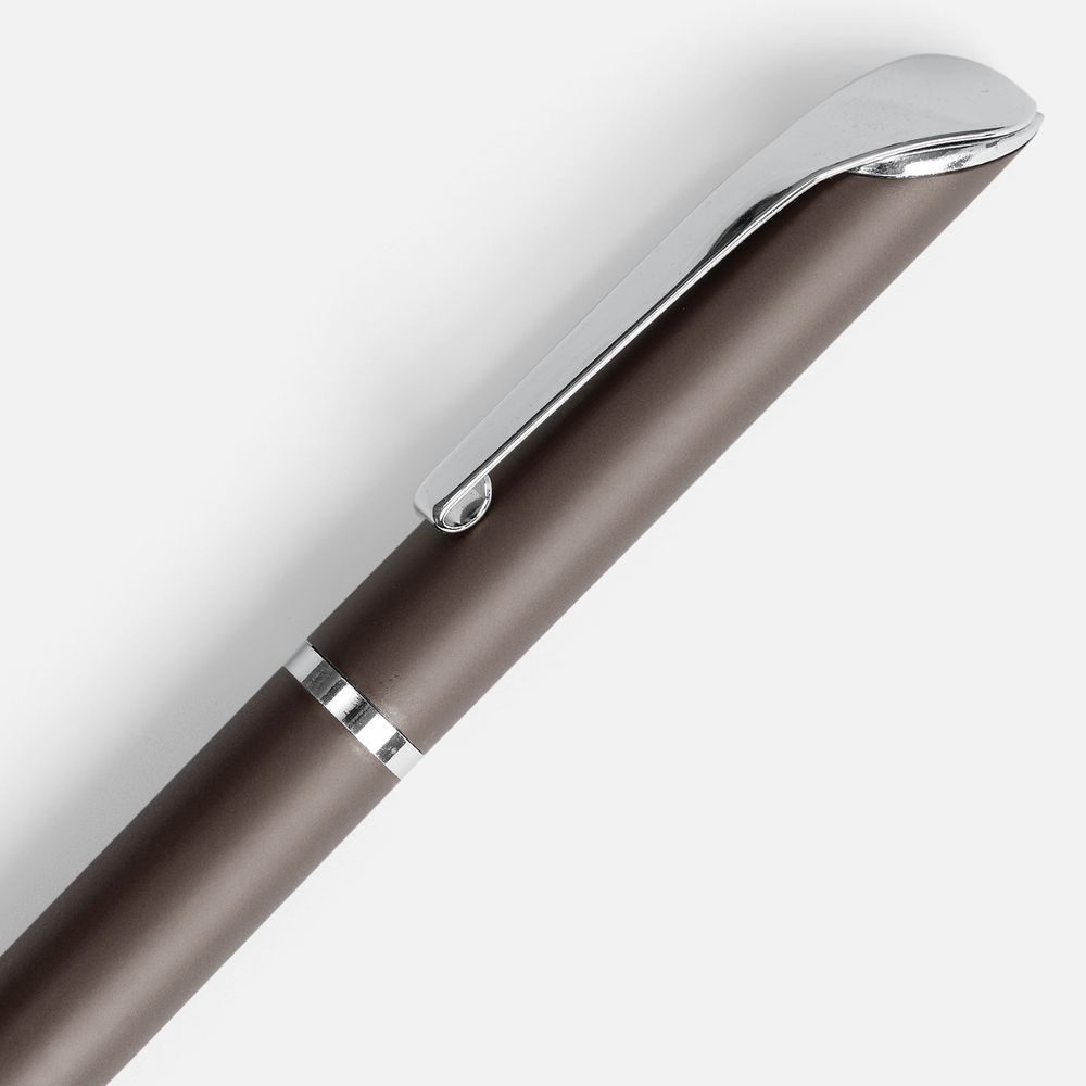 Ручка шариковая Glide, серо-коричневая-3