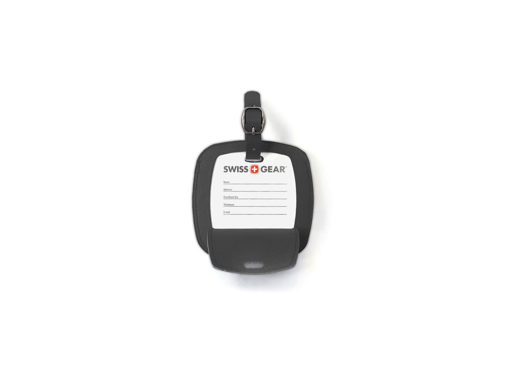 Бирка для багажа SWISSGEAR, ПВХ, 10,5 x 0,4 x 10,5 см, черный-1