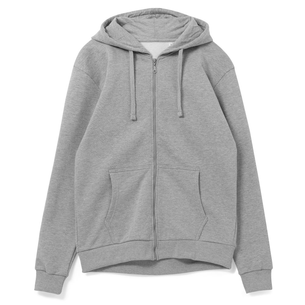 Толстовка на молнии с капюшоном Siverga 2.0, серый меланж-1