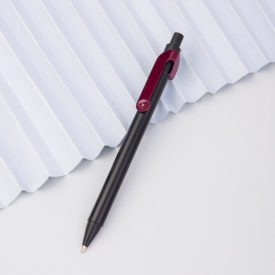 Ручка шариковая SNAKE, бордовый, черный-1