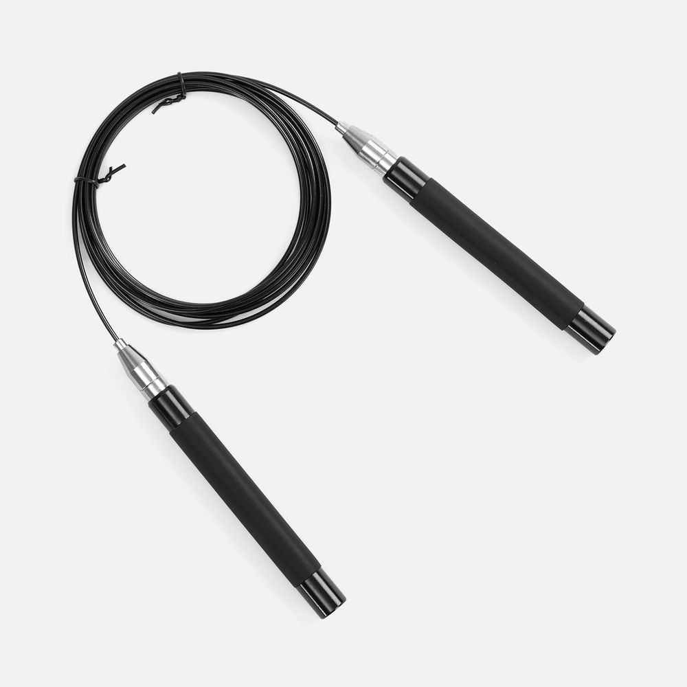 Скоростная скакалка Profi Comfi, черная-1