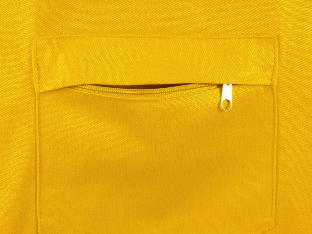 Сумка на молнии Zipper из хлопка 280 г c карманом на молнии спереди, желтый-5