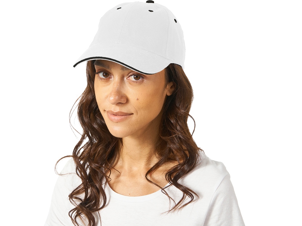 Бейсболка New Castle 6-ти панельная, белый/темно-синий-2