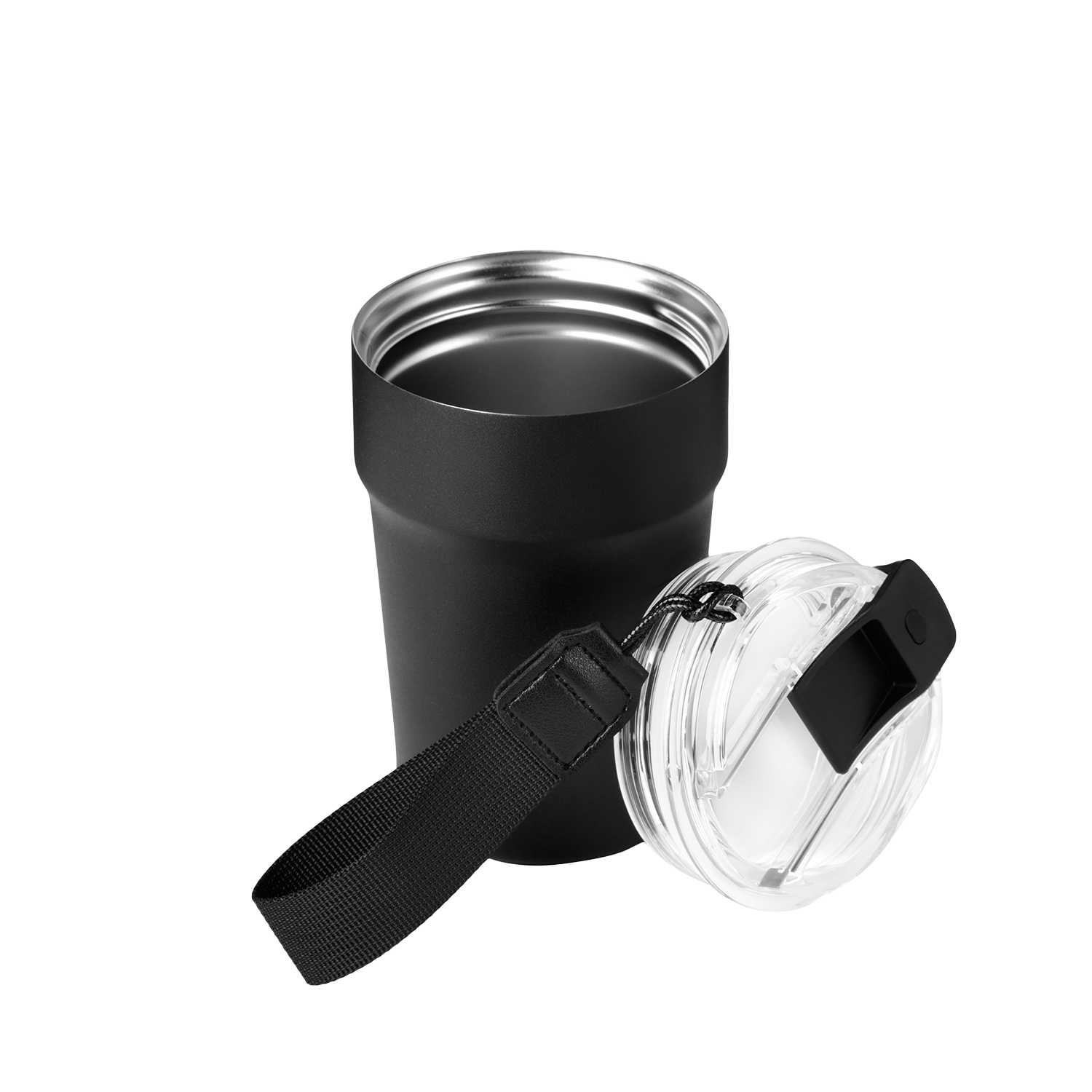 Термокружка вакуумная Монако (Monaco), черная-2