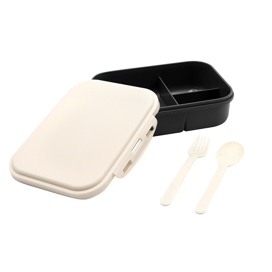 Ланчбокс (контейнер для еды) Ulf из пшеничного волокна, Черный-1