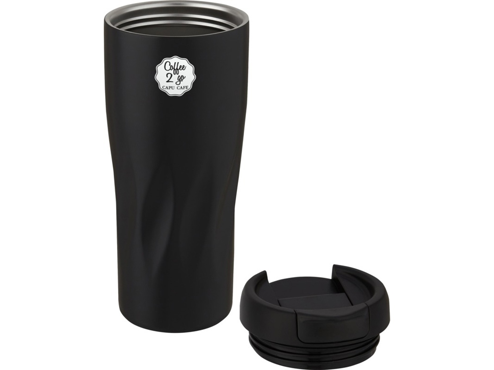 Медный термостакан объемом 450 мл с вакуумной изоляцией Waves, черный-3