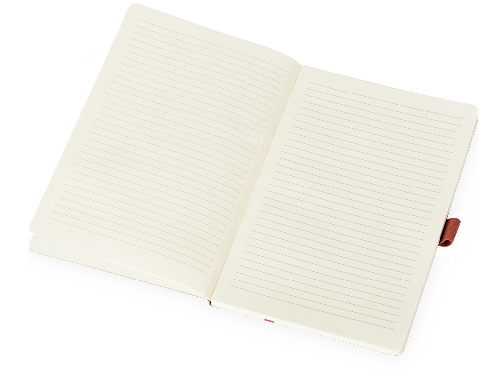 Блокнот Sevilia Soft, гибкая обложка из крафта A5, 80 листов, крафтовый/красный-2
