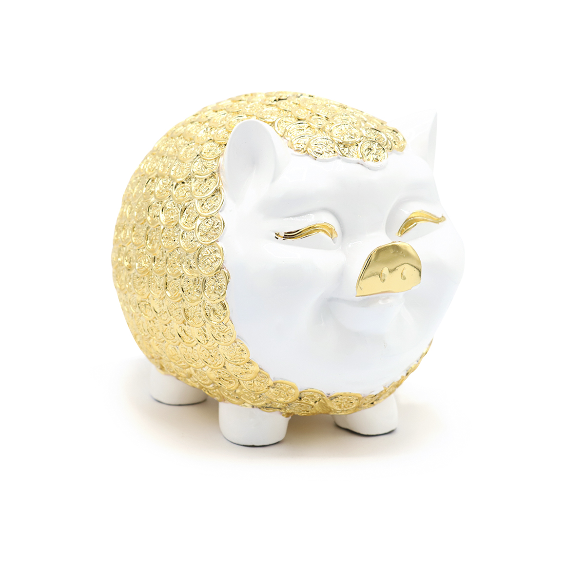 Статуэтка &amp;quot;Свинка&amp;quot; , Бело-золотой-0