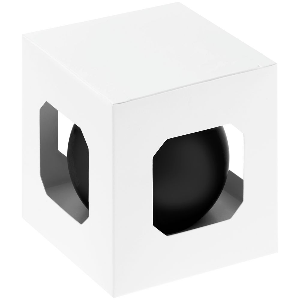 Елочный шар Finery Matt, 8 см, матовый черный-1