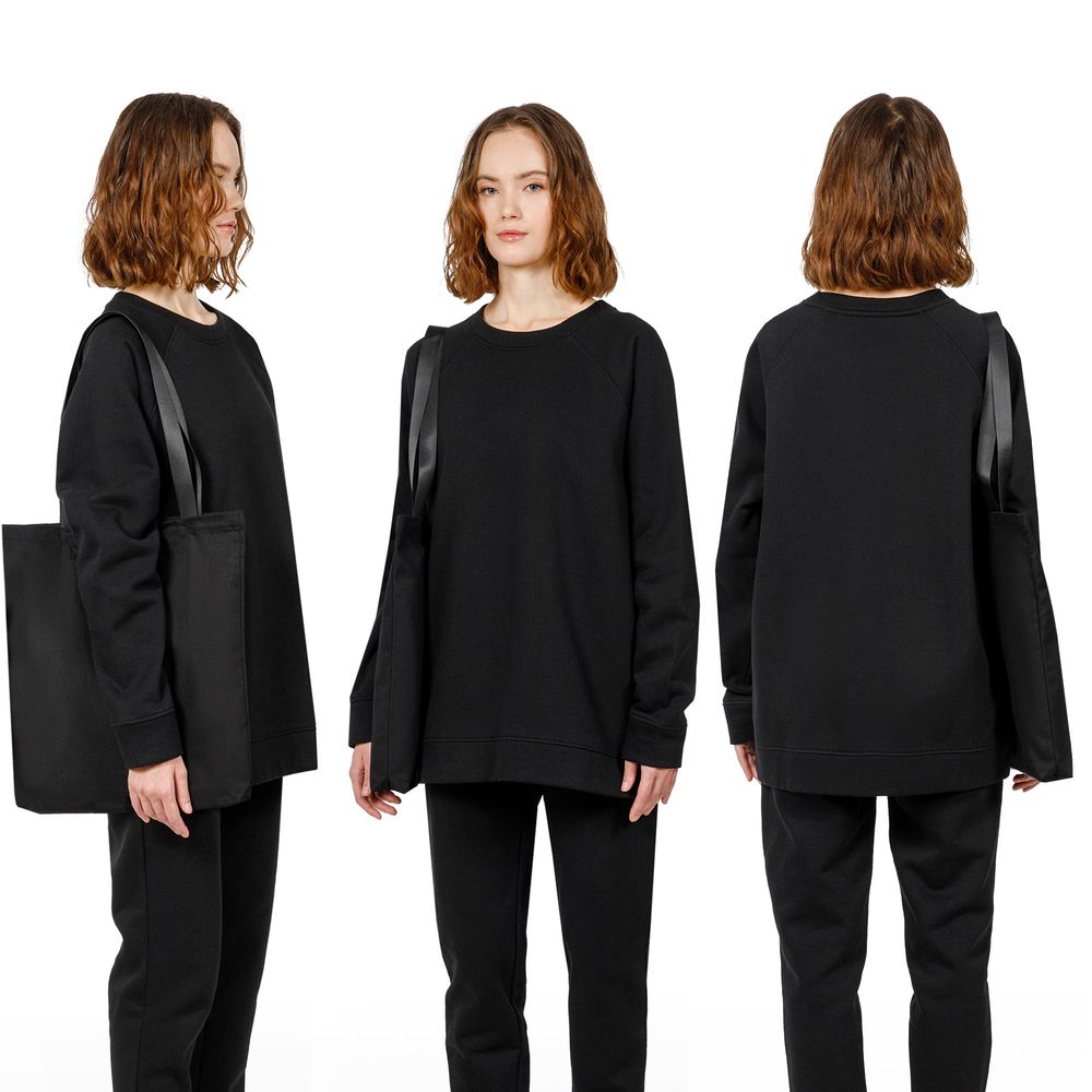 Шопер B5, черный с черными ручками-2