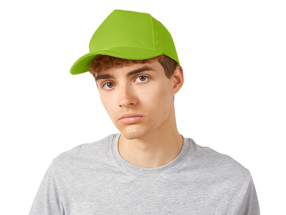 Бейсболка New York 5-ти панельная, зеленое яблоко-1