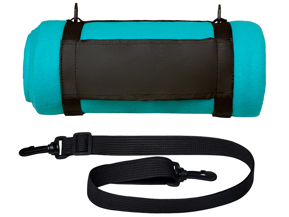 Плед Нежность с плечавым ремнем, светло-голубой-4