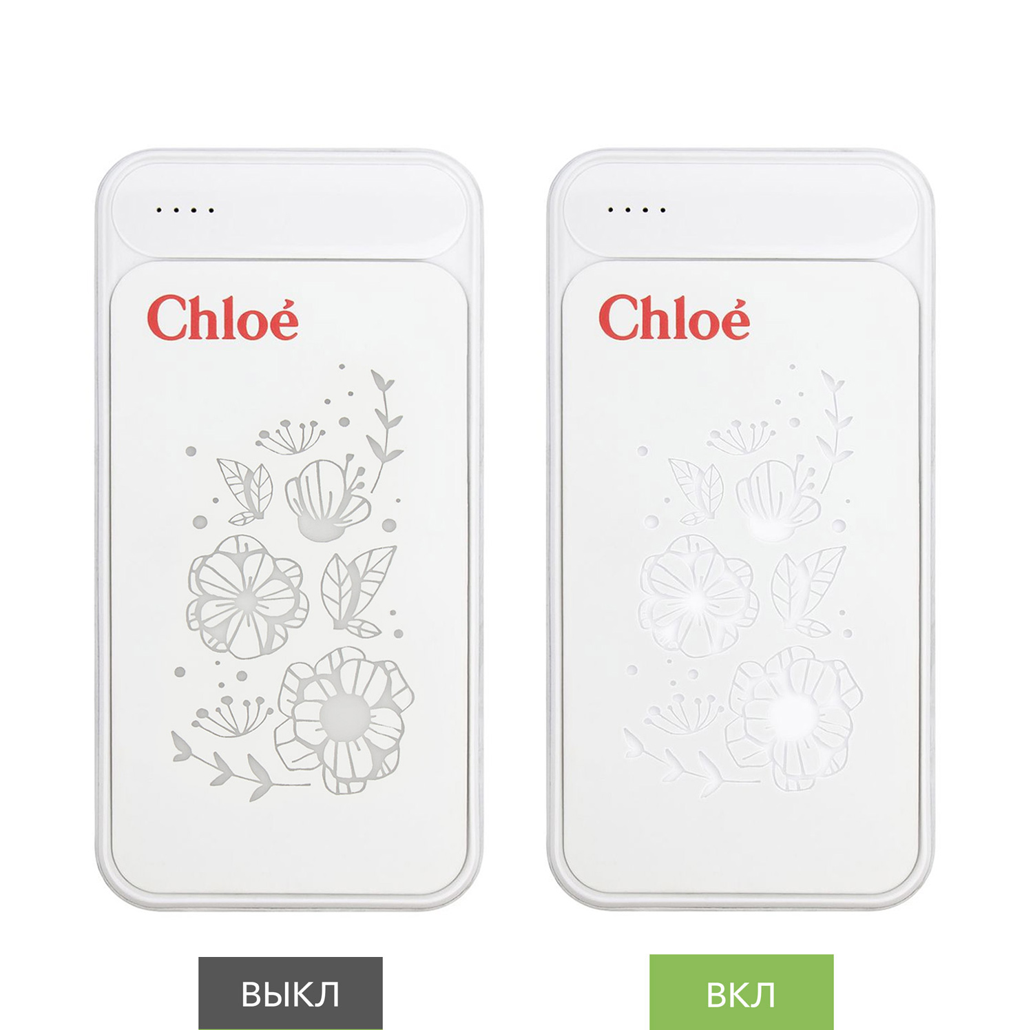 Внешний аккумулятор с подсветкой Старлайт Плюс PB (Starlight Plus PB) 10000 mAh, белый-6