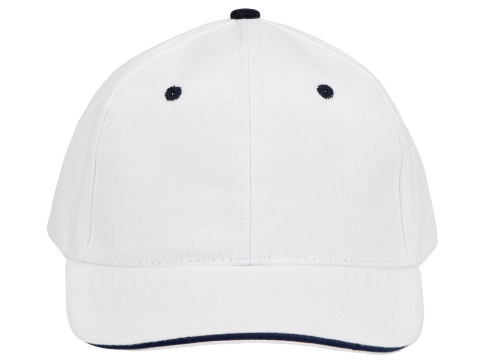 Бейсболка New Castle 6-ти панельная, белый/темно-синий-4
