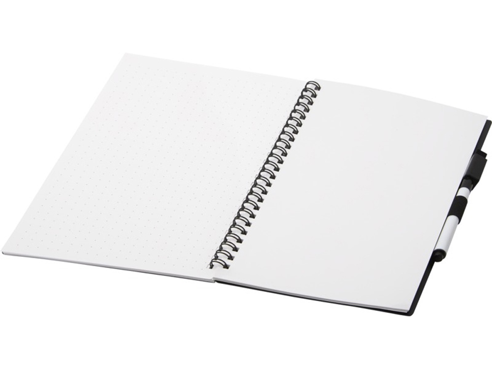 Pebbles Блокнот размером A5 из переработанной бумаги, черный-3