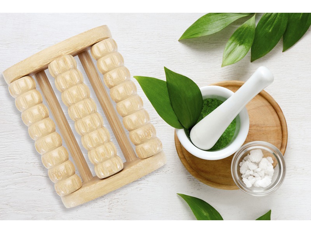 Бамбуковый массажер для стоп Venis, natural-4