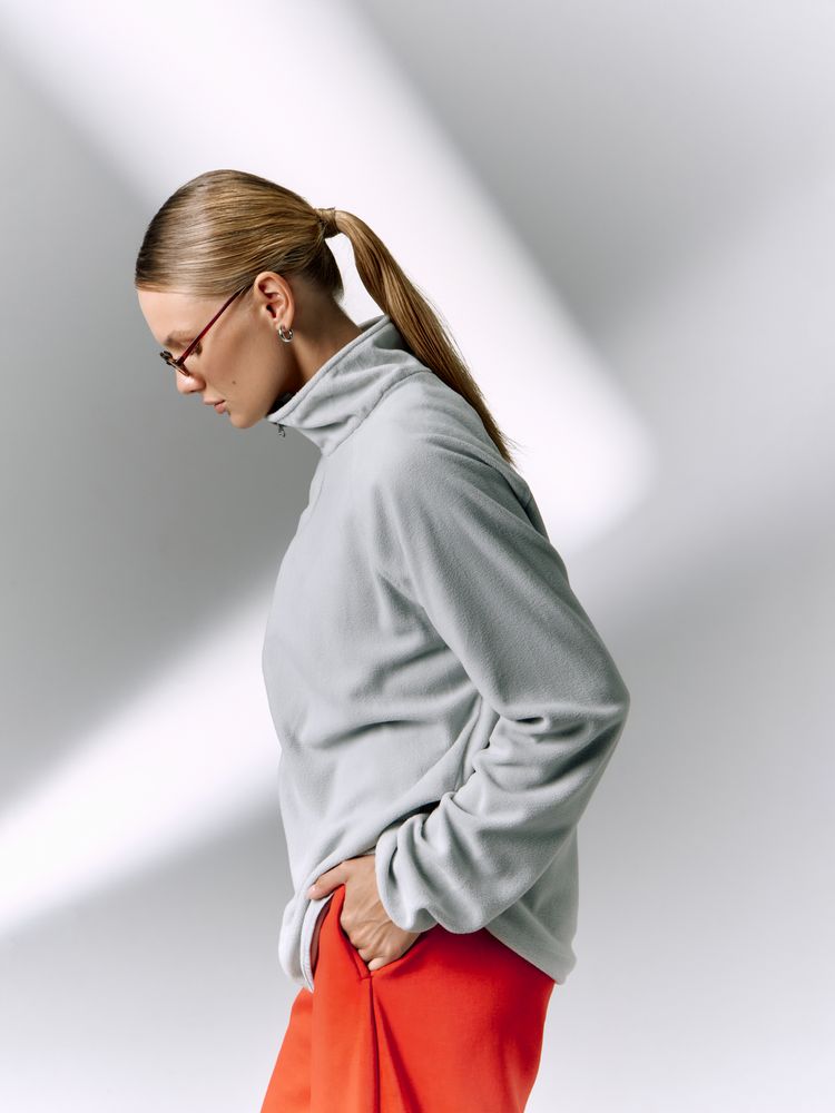 Куртка флисовая унисекс Fliska, светло-серая-2