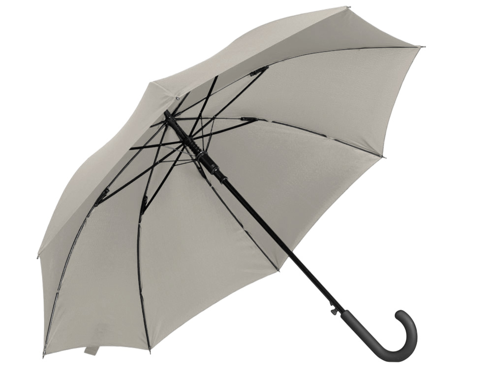 Зонт-трость Reviver с куполом из переработанного пластика, бежевый-1
