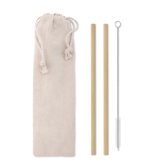 Бамбуковые палочки и щеточка в, бежевый-0