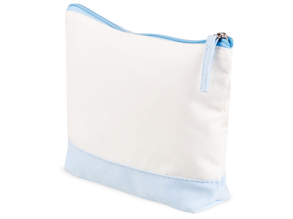 Косметичка хлопковая Cotton, белый/голубой-0
