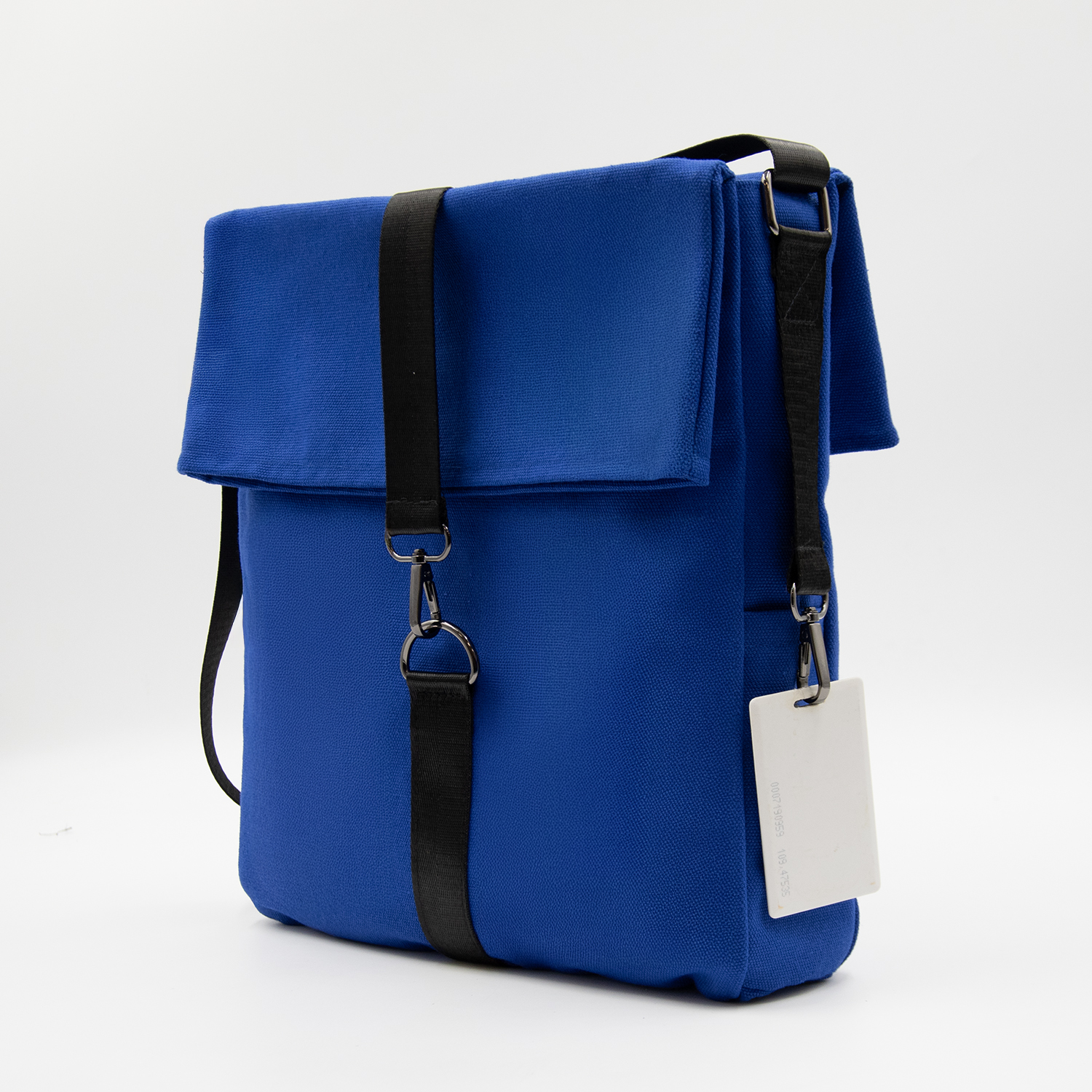 Шоппер Superbag Companion, с тремя отделениями, боковым креплением (карабин) и карманом (синий с черным)-5