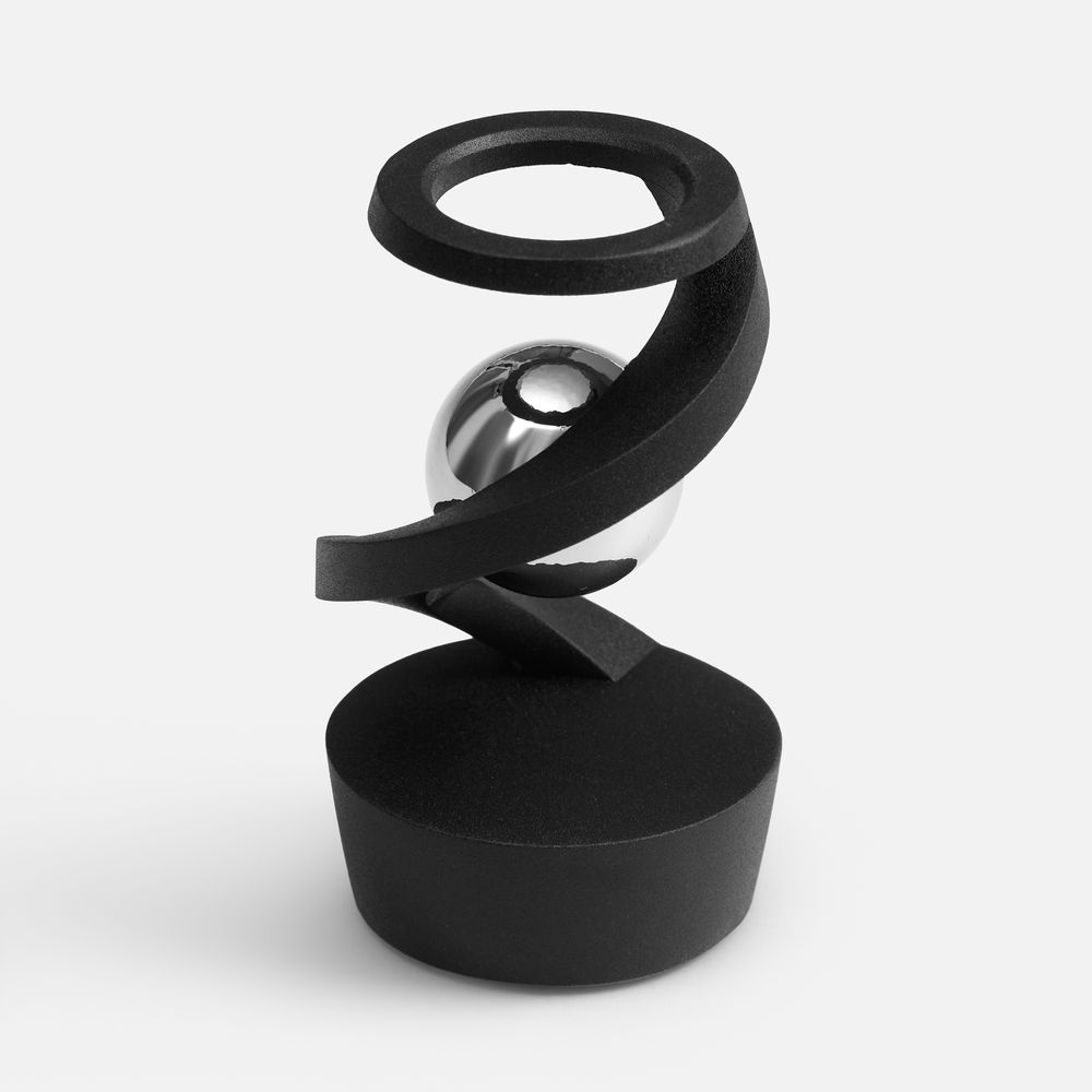 Настольный антистресс Mindflow, черный с серебристым-3