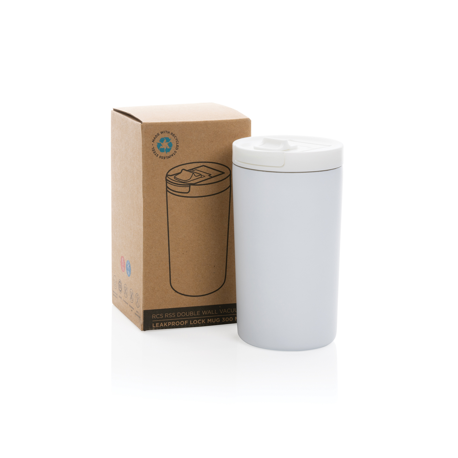 Герметичная термокружка из переработанной стали RCS, 300 мл-1