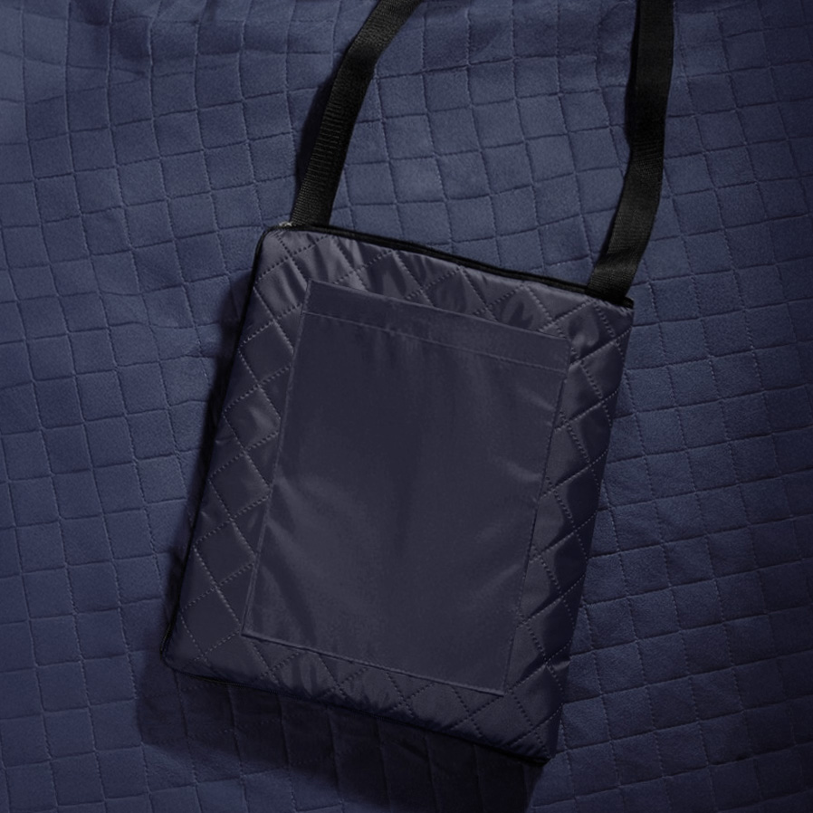 Плед для пикника "Rest"; т.синий; 115 х 140 см; двухсторонний материал флис 150 гр/м2+оксфорд  210 T, темно-синий-1