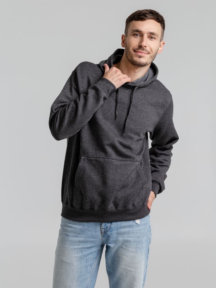 Толстовка с капюшоном Snake II черный меланж-5