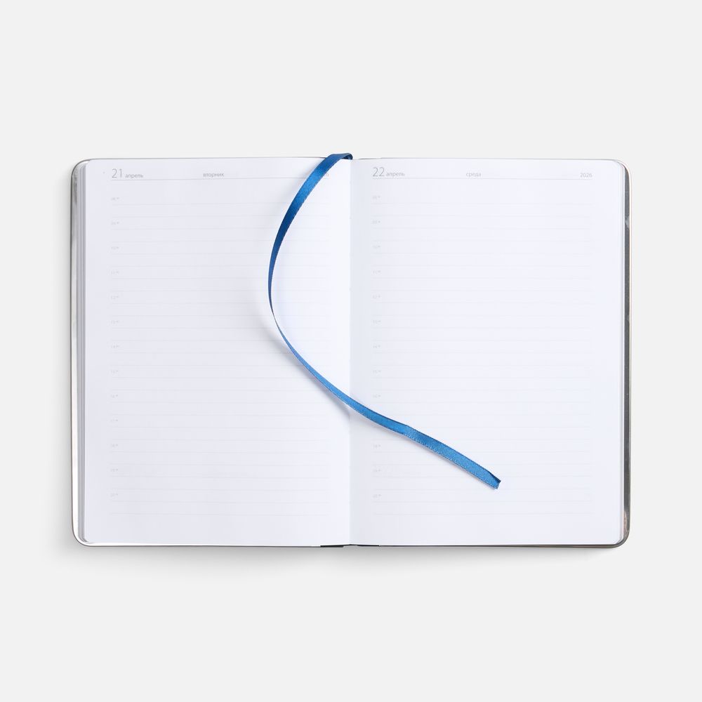 Ежедневник Metal Frame на заказ, датированный, синий-3