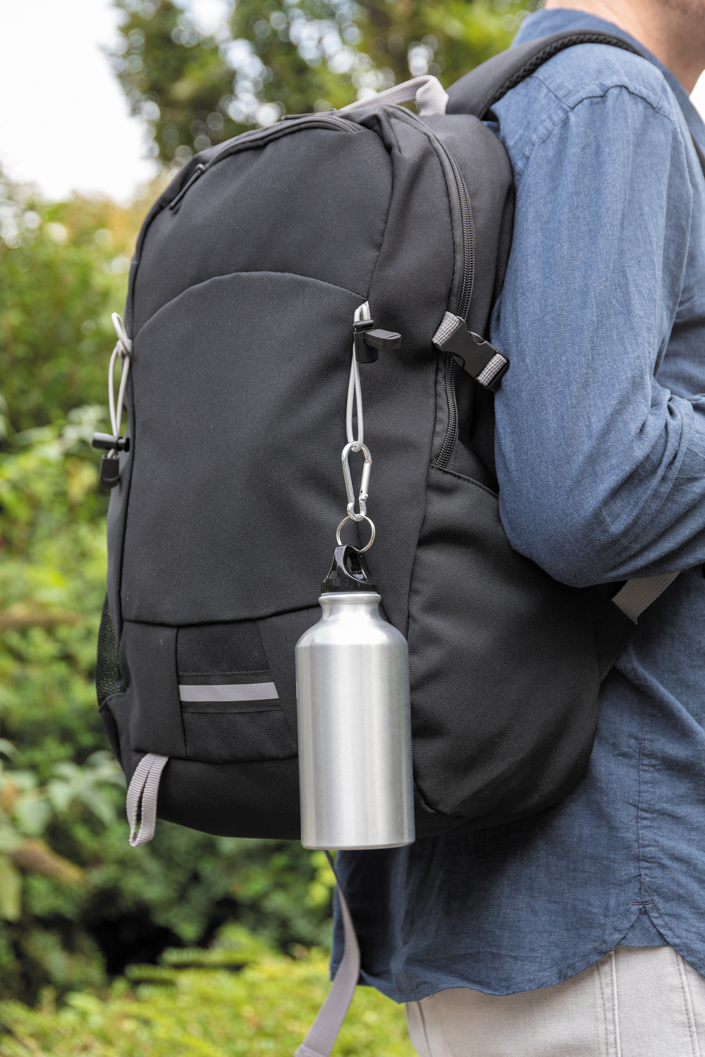 Спортивная алюминиевая бутылка с карабином-4